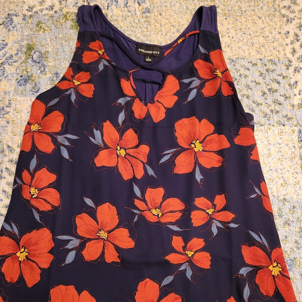 Sleeveless floral top